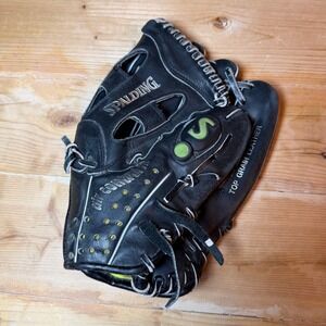Spalding Air Flex 11.0 Baseball Glove Top Grain Leather Black Lime 42-163 RHT